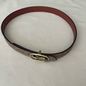 Coach Reversible Skinny Belt